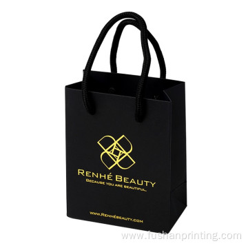 Black shopping Custom Design Kraft Paper Gift Handbag